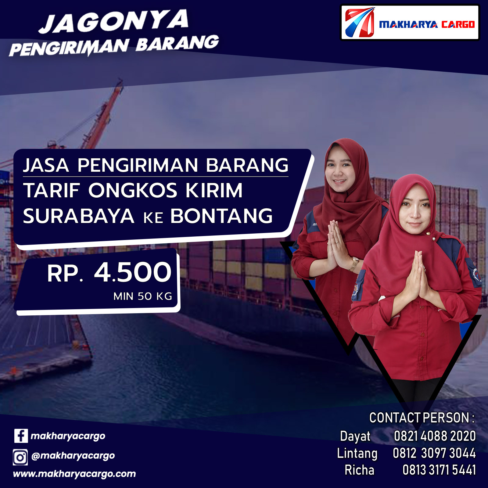 Tarif Ongkos Kirim Surabaya Bontang