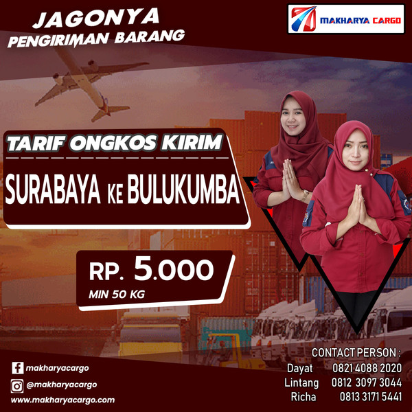 Tarif Ongkos Kirim Surabaya Bulukumba