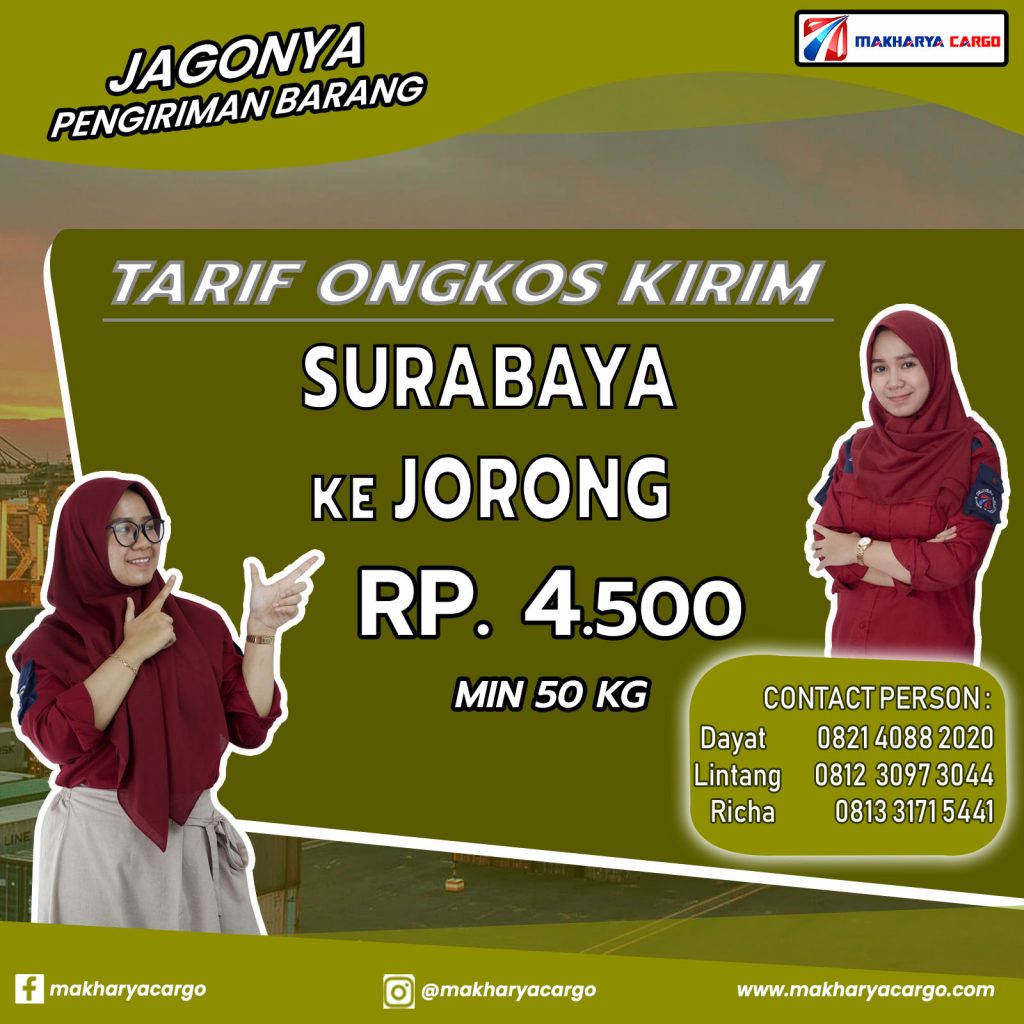 Tarif Ongkos Kirim Surabaya Jorong
