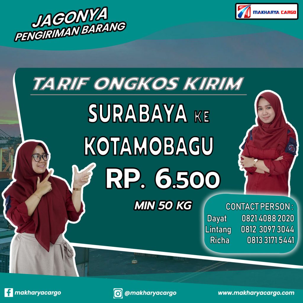 Tarif Ongkos Kirim Surabaya Kotamobagu