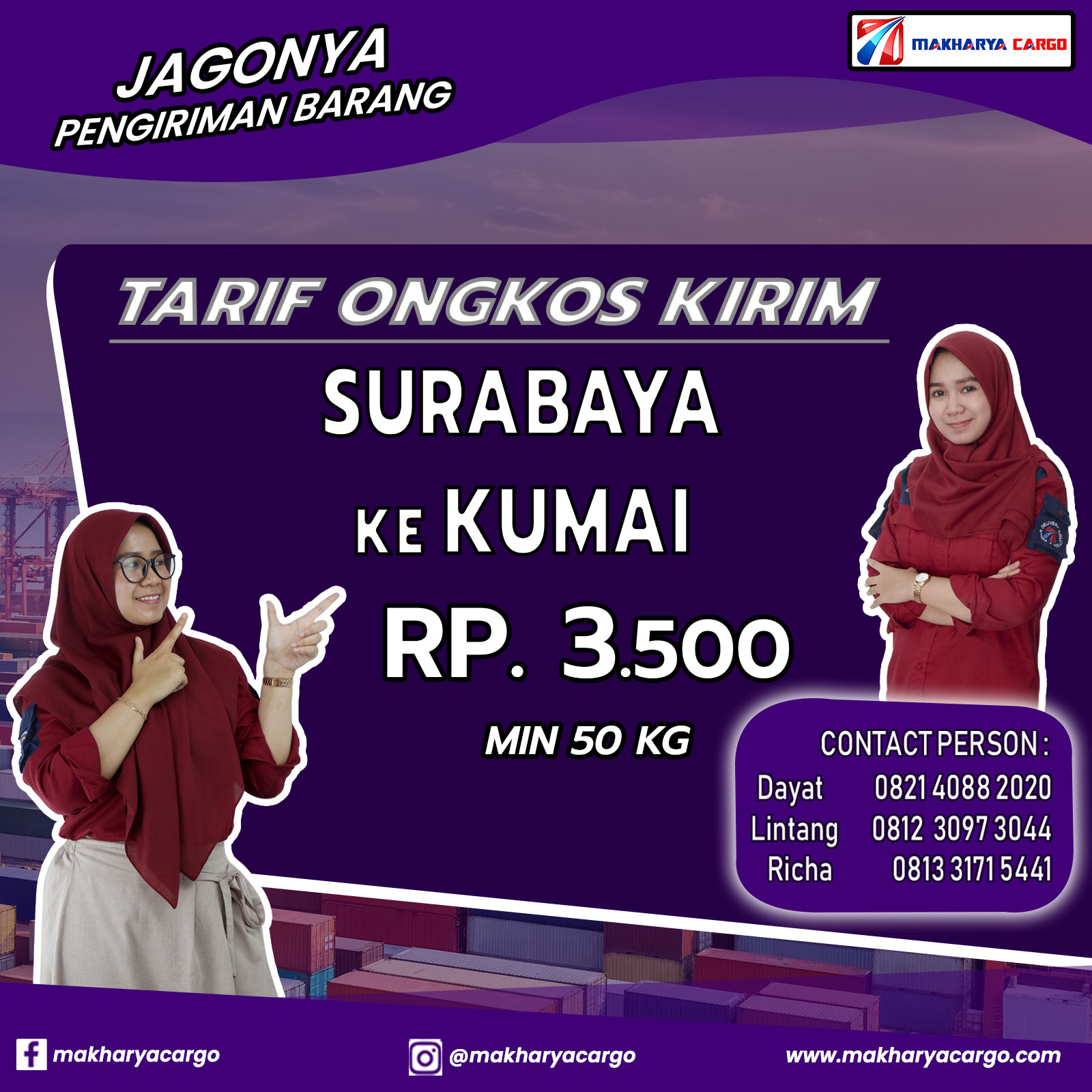 Tarif Ongkos Kirim Surabaya Bau-Bau