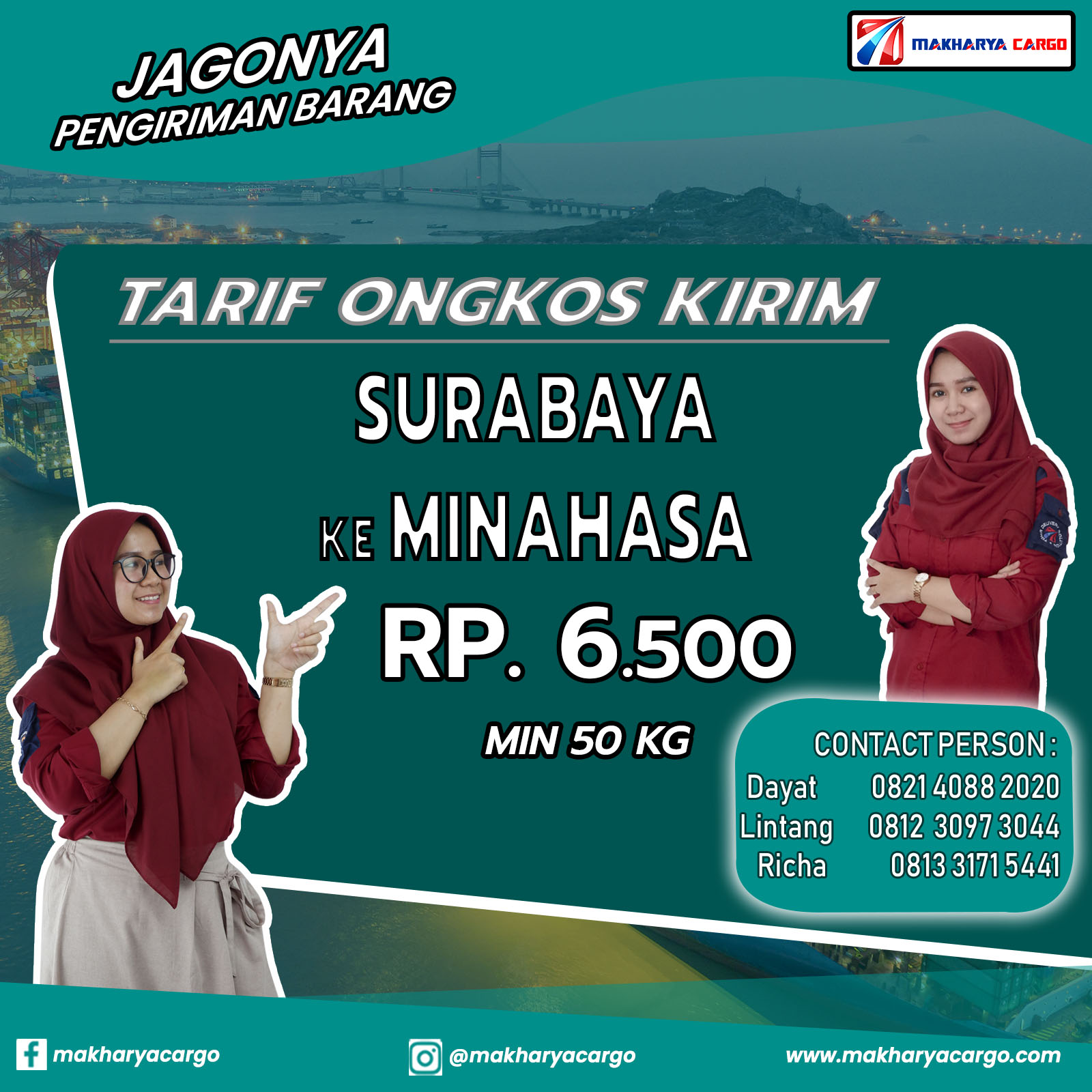 Tarif Ongkos Kirim Surabaya Minahasa