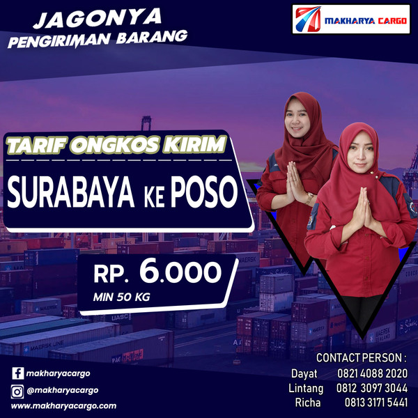 Tarif Ongkos Kirim Surabaya Poso