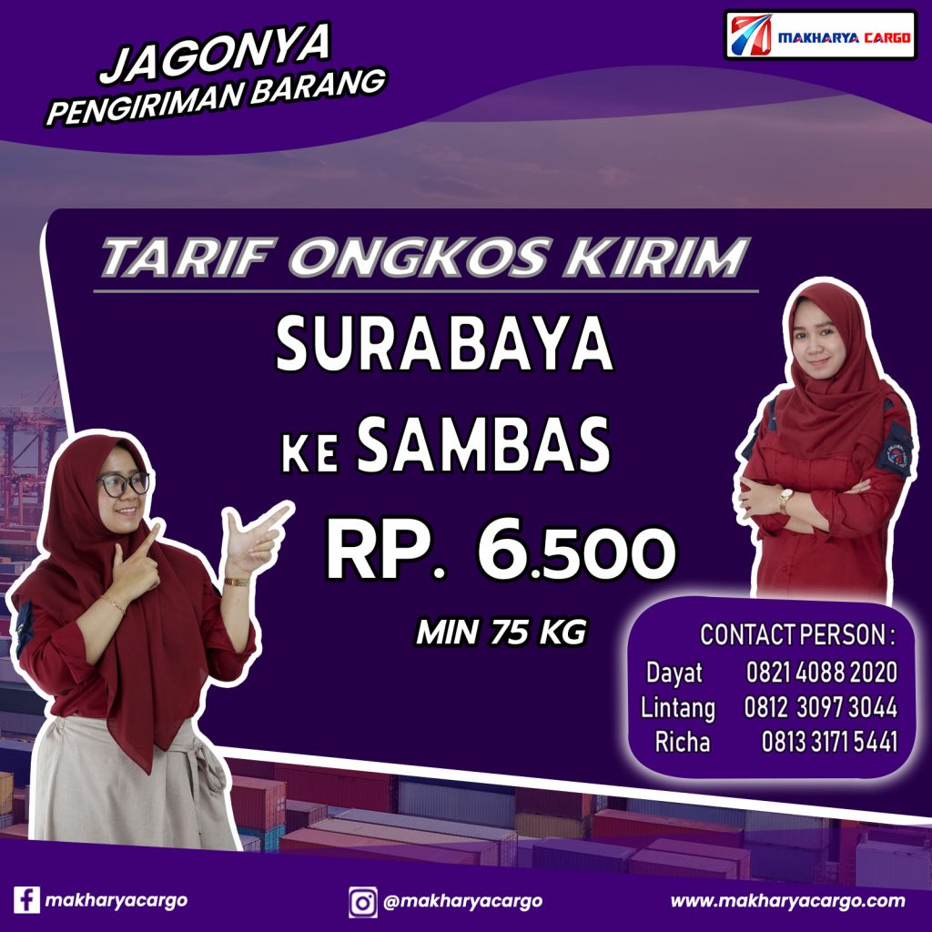 Tarif Ongkos Kirim Surabaya Sambas