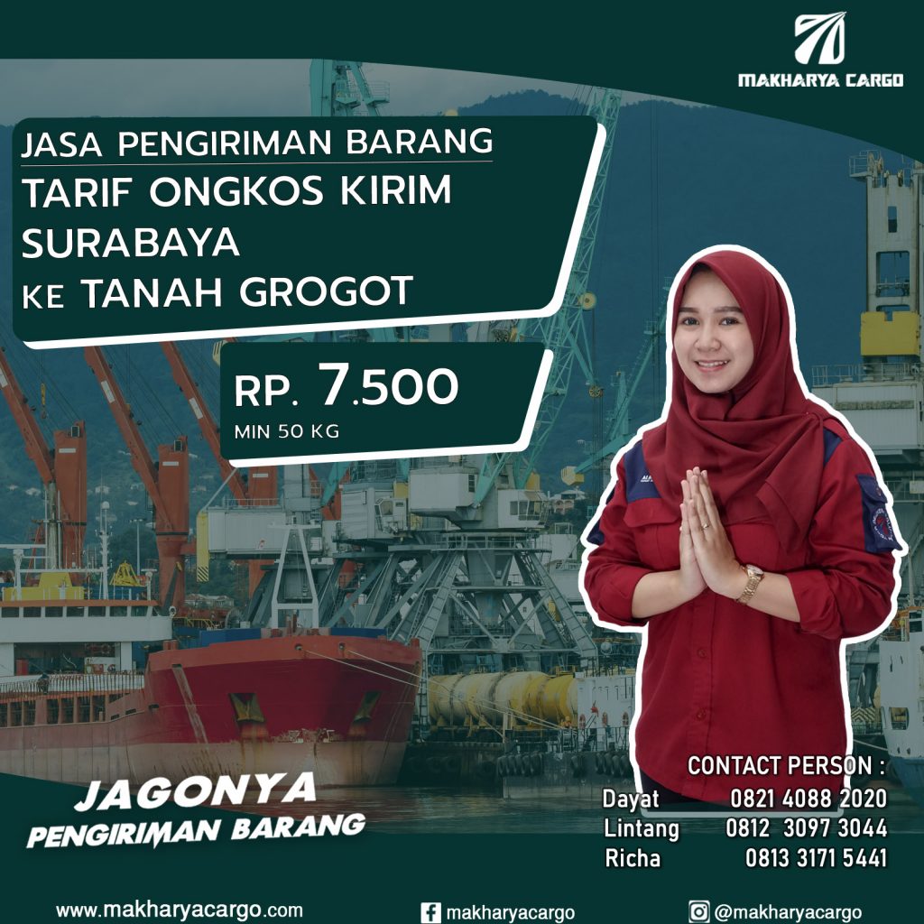Tarif Ongkos Kirim Surabaya Tanah Grogot