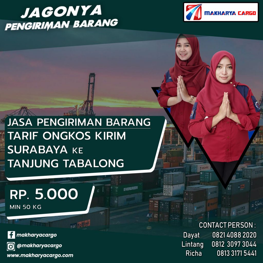 Tarif Ongkos Kirim Surabaya Tanjung Tabalong