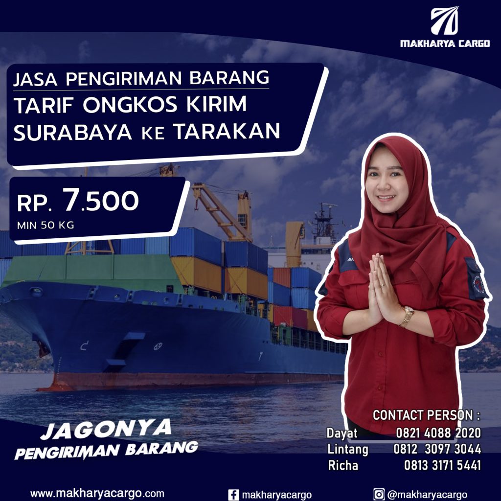 Tarif Ongkos Kirim Surabaya Tarakan