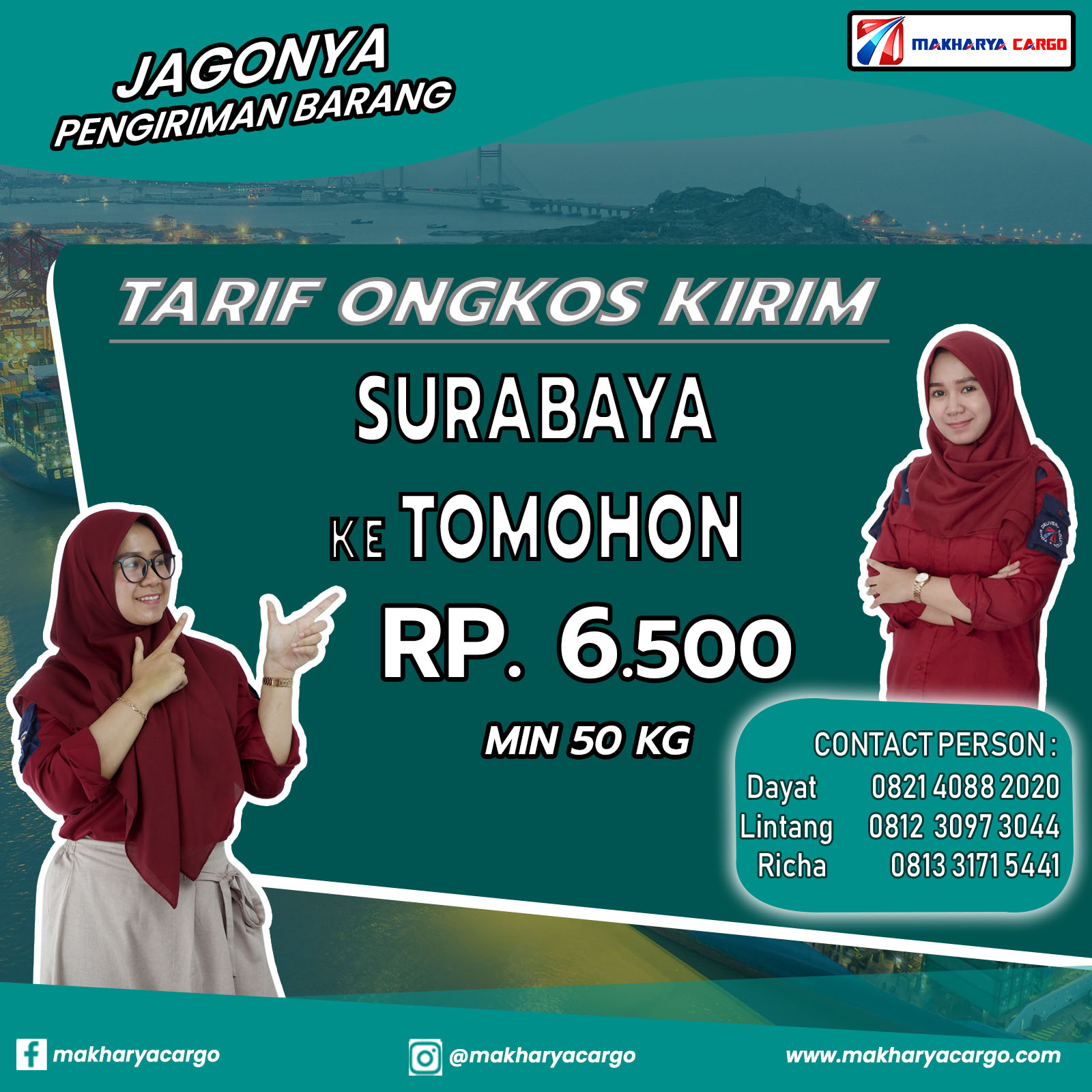 Tarif Ongkos Kirim Surabaya Tomohon