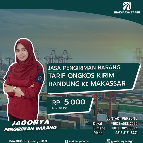 Tarif Ongkos Kirim Bandung Makassar