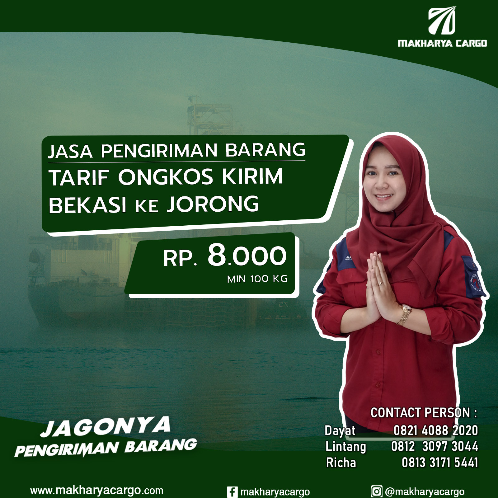 Tarif Ongkos Kirim Bekasi Jorong