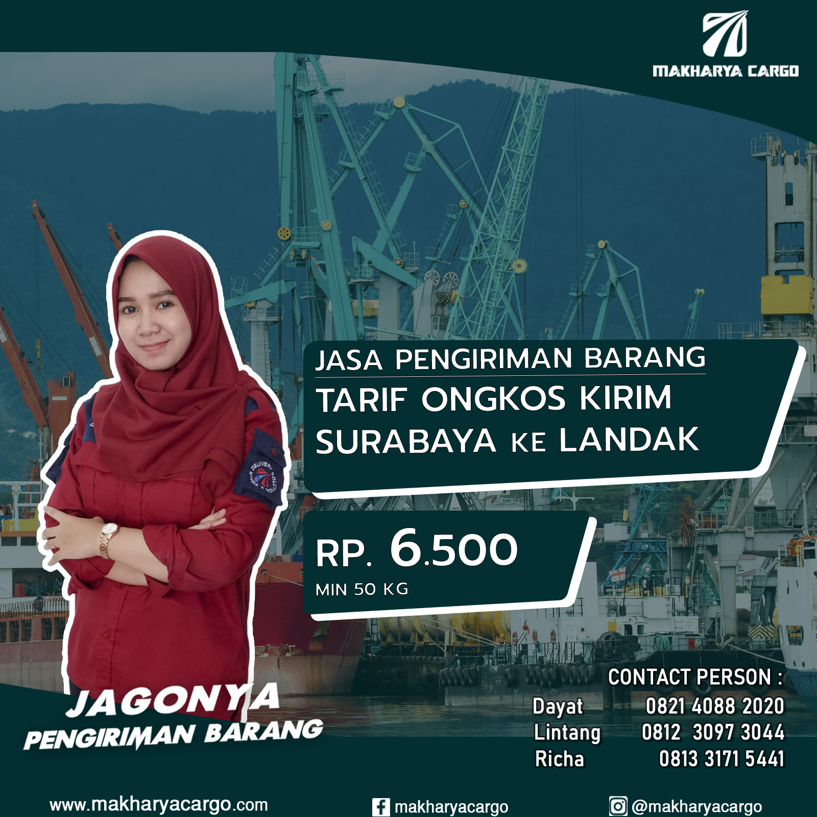 Tarif Ongkos Kirim Surabaya Landak