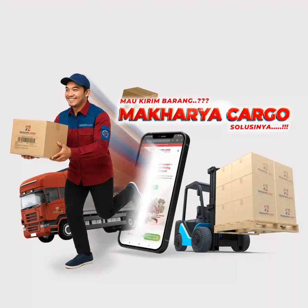 Proses loading barang proyek di ekspedisi Surabaya Penajam Paser Utara dengan layanan profesional