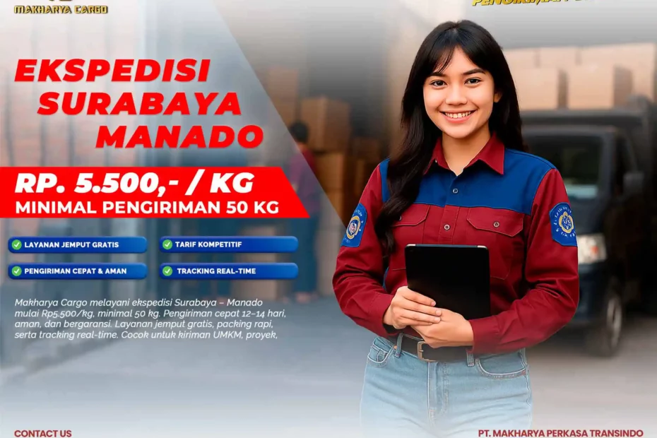 Paket barang besar dengan packing kayu dan asuransi untuk ekspedisi cargo Surabaya Manado
