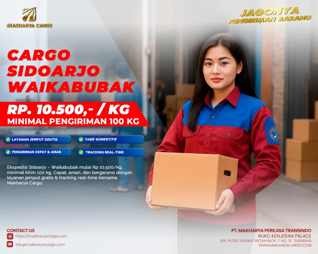 jasa cargo sidoarjo waikabubak dari MAKHARYA CARGO