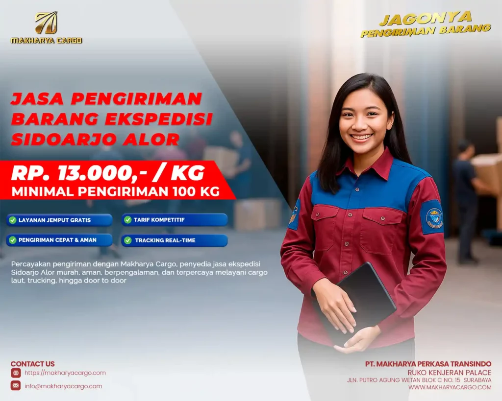 jasa pengiriman barang ekspedisi sidoarjo alor
