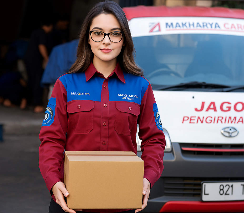 proses bongkar muat tim jasa pengiriman MAKHARYA CARGO