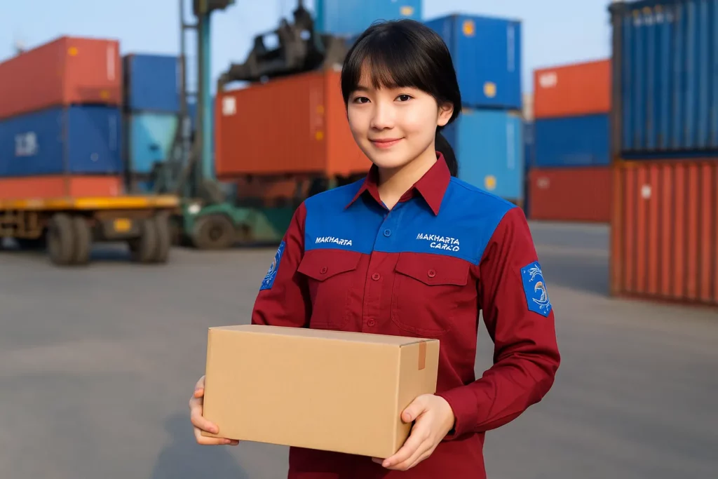 proses muat barang dipelabuhan jasa pengiriman barang MAKHARYA CARGO