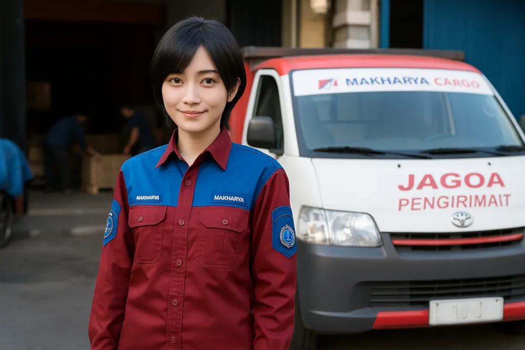 proses timbang ukur barang di gudang MAKHARYA CARGO