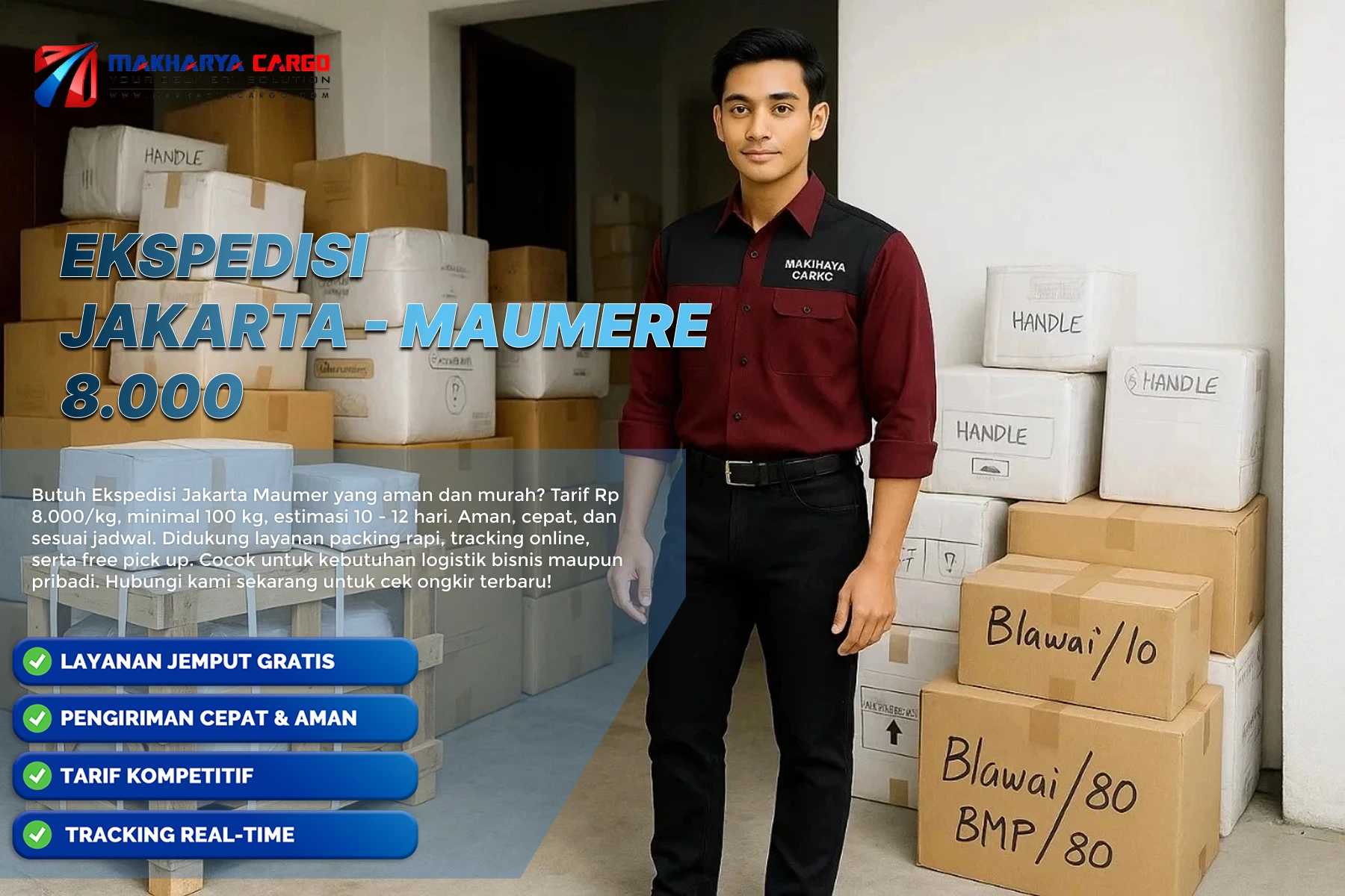ekspedisi jakarta maumere terpercaya dengan makharyacargo