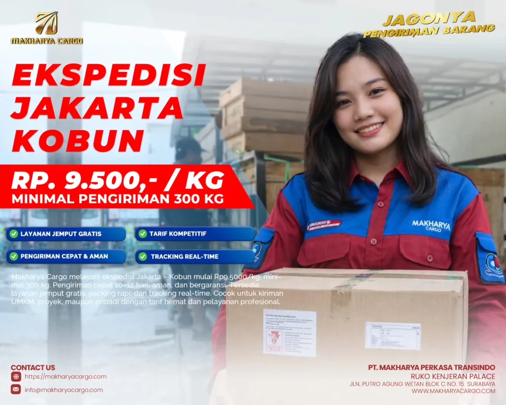 jasa pengiriman barang terbaik dari Jakarta bersama makharya cargo
