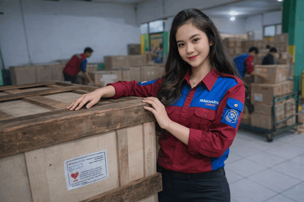 pengiriman barang cargo laut ekspedisi semarang sorong bersama makharya cargo
