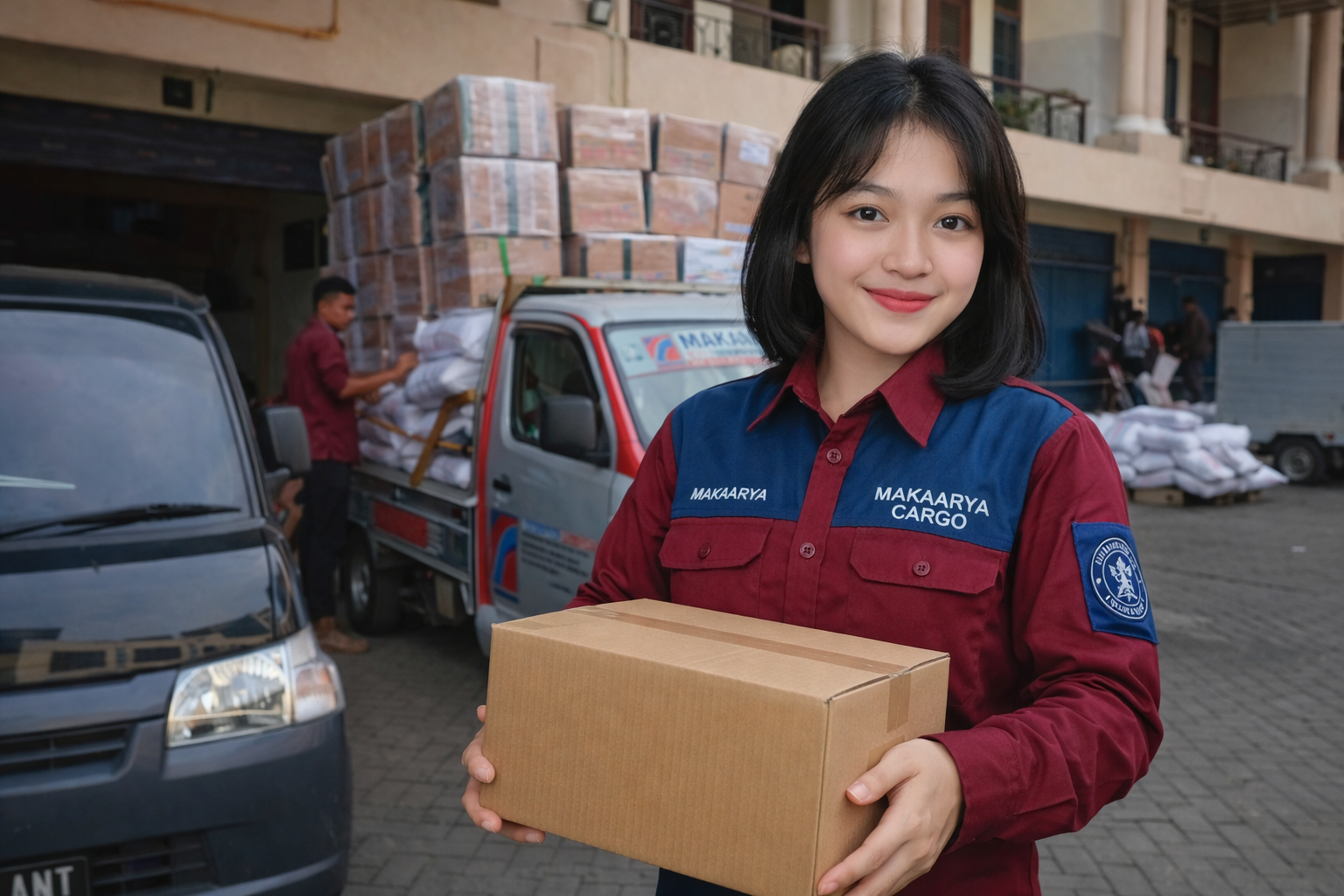 Truk khusus membawa 4 barang besar melalui pengiriman barang besar Surabaya Semarang untuk bisnis industri.