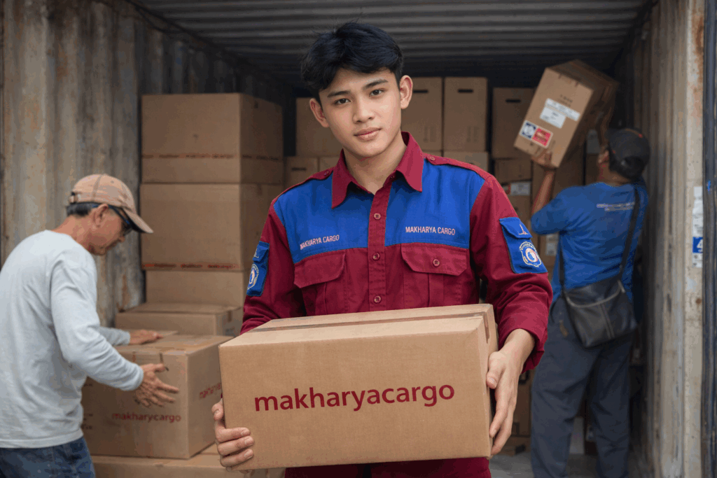 proses pemberangkatan barang dari ekspedisi semarang kaimana via laut