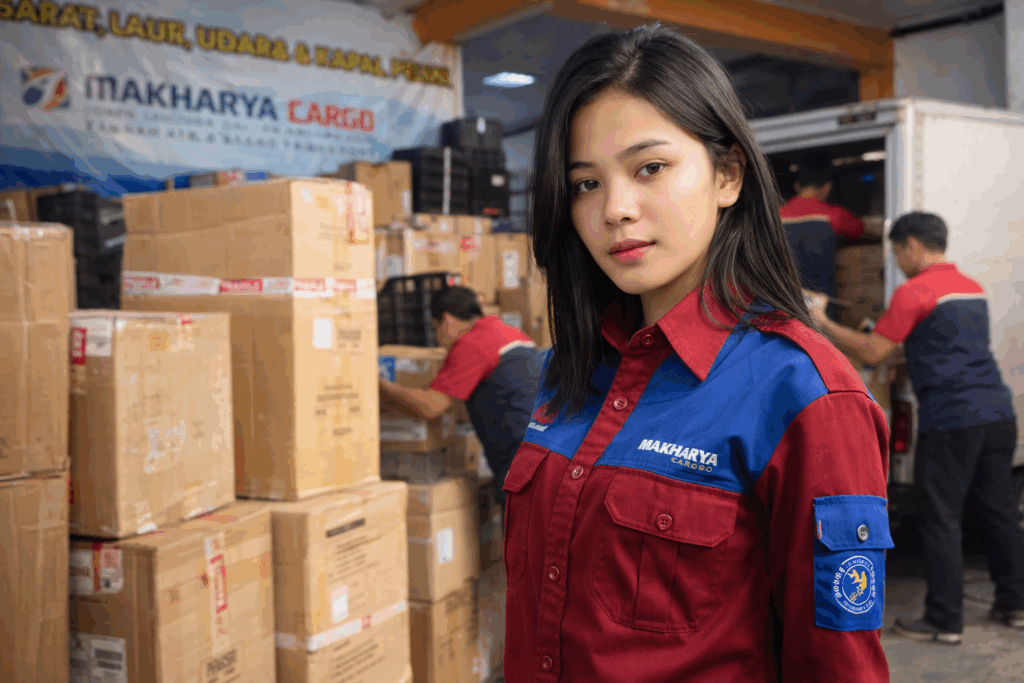 proses bongkar muat dari ekspedisi semarang sukada