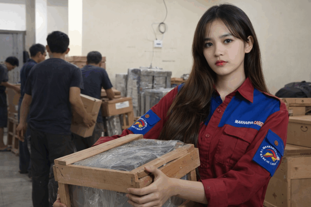 proses pengiriman barang dari ekspedisi semarang batam bersama makharya cargo