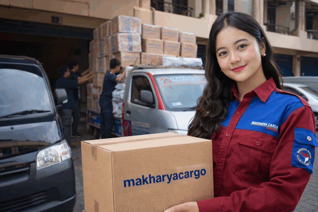 proses pengiriman barang dari kuala kapuas bersama makharya cargo