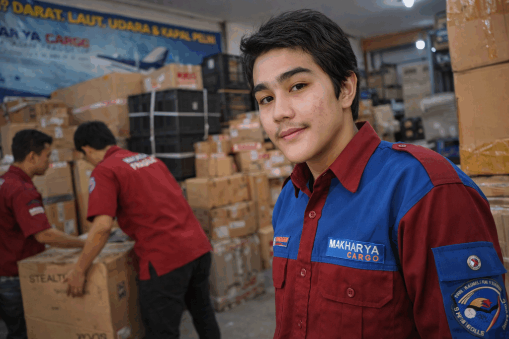 proses pemberangkatan barang muat berat dari ekspedisi semarang sorong via laut