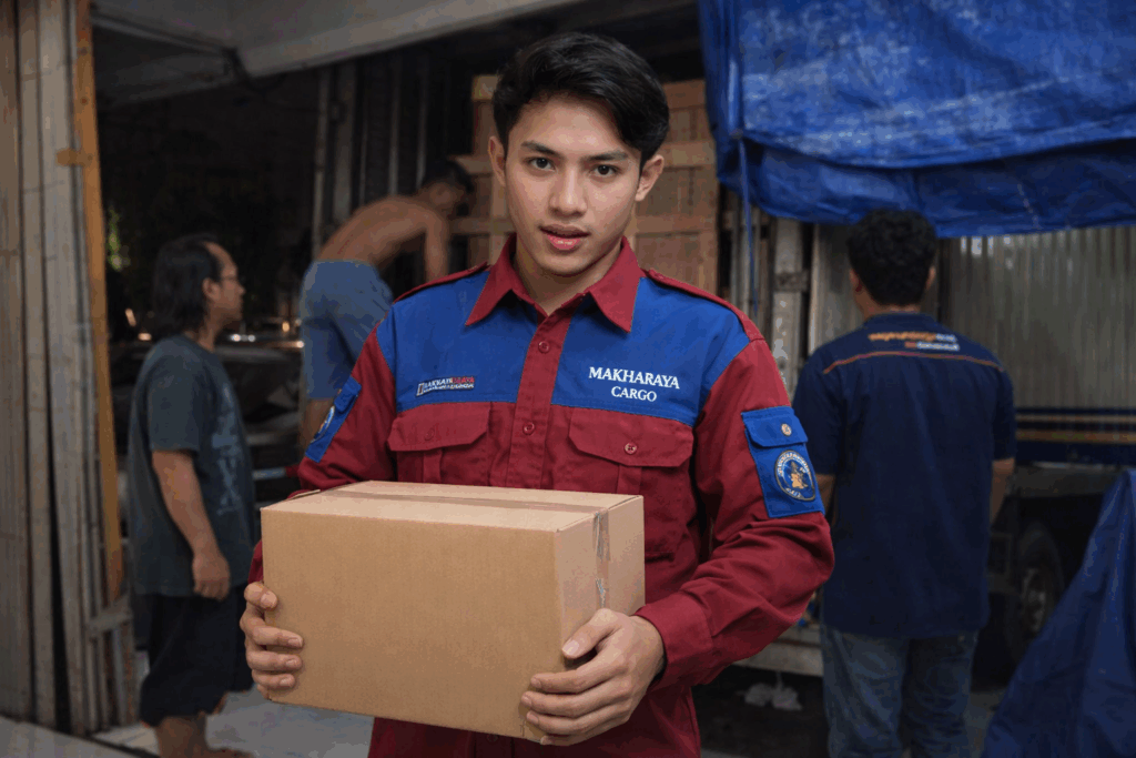 proses pemberangkatan barang dari ekspedisi semarang rantau rapat via udara