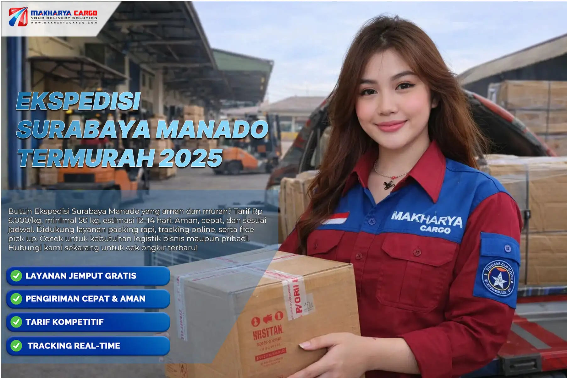 Jasa Ekspedisi Surabaya Manado Door to Door