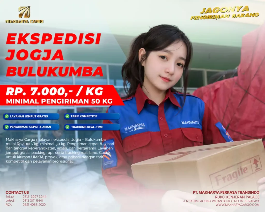 jasa pengiriman barang dari jogja terbaik bersama makharya cargo