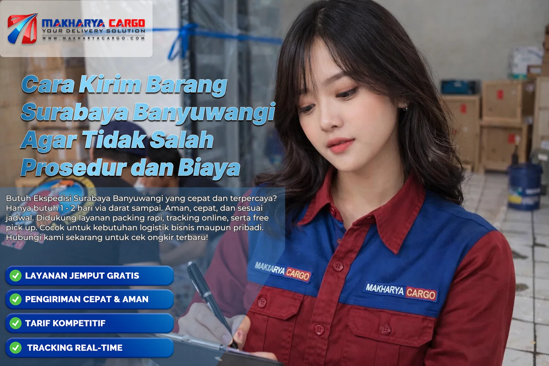 Ilustrasi cara kirim barang Surabaya Banyuwangi melalui layanan cargo darat