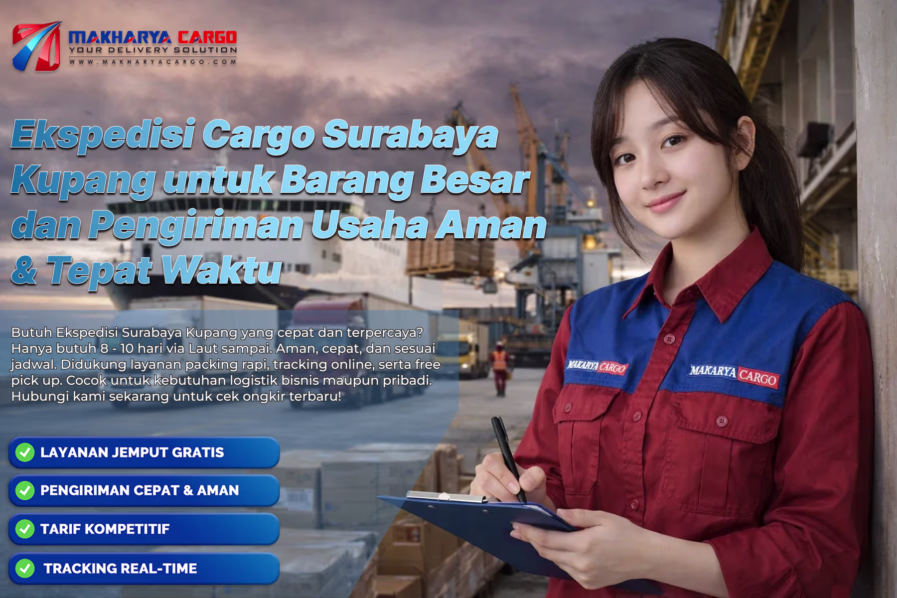 Ekspedisi cargo Surabaya Kupang via laut