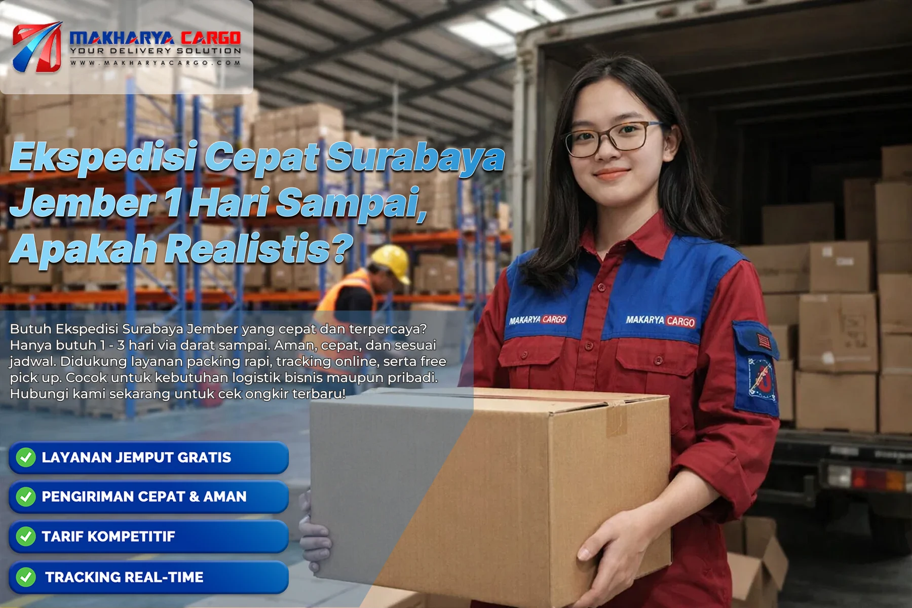 Ekspedisi cepat Surabaya Jember dengan armada truk jalur darat