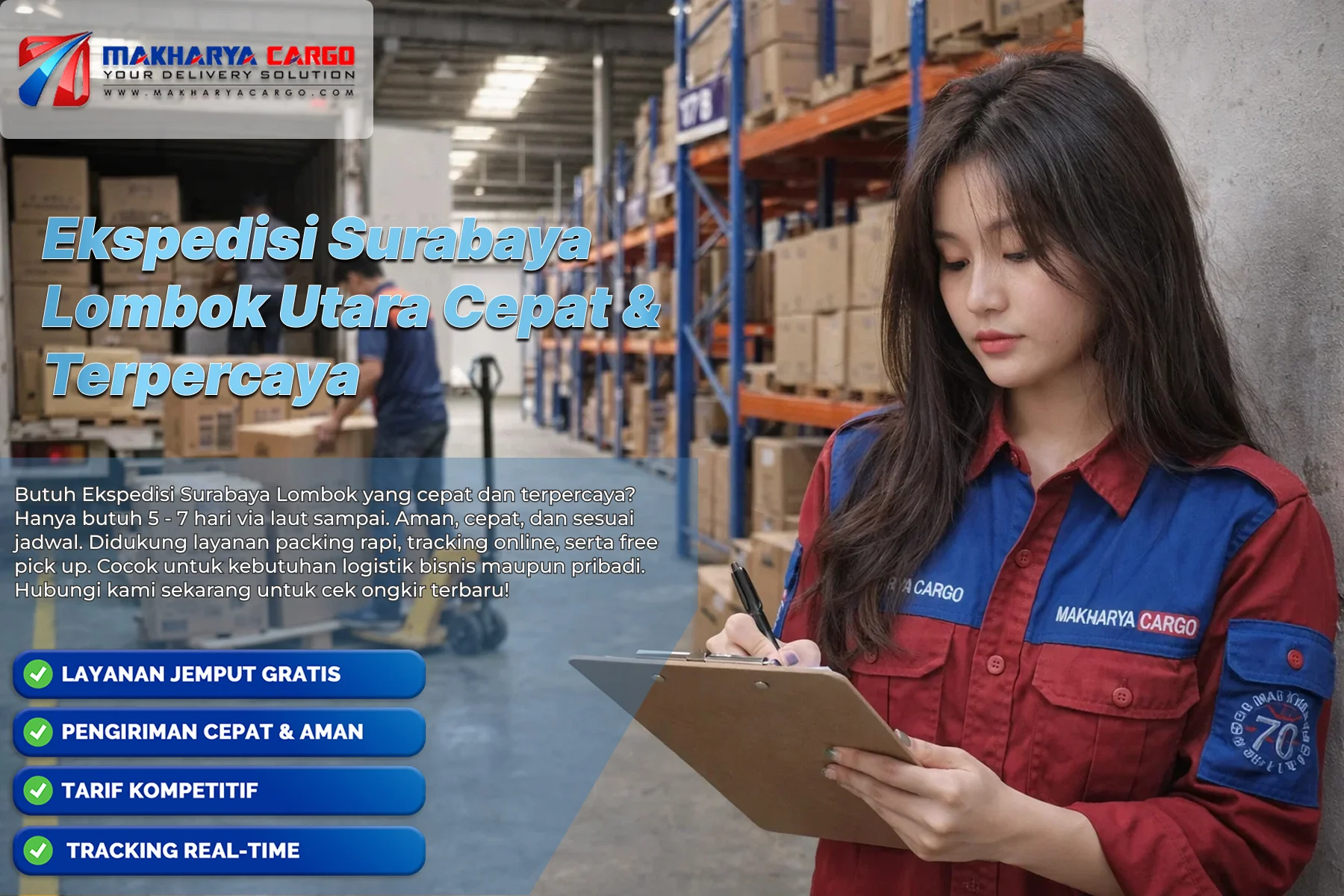 proses ekspedisi Surabaya Lombok Utara via jalur laut