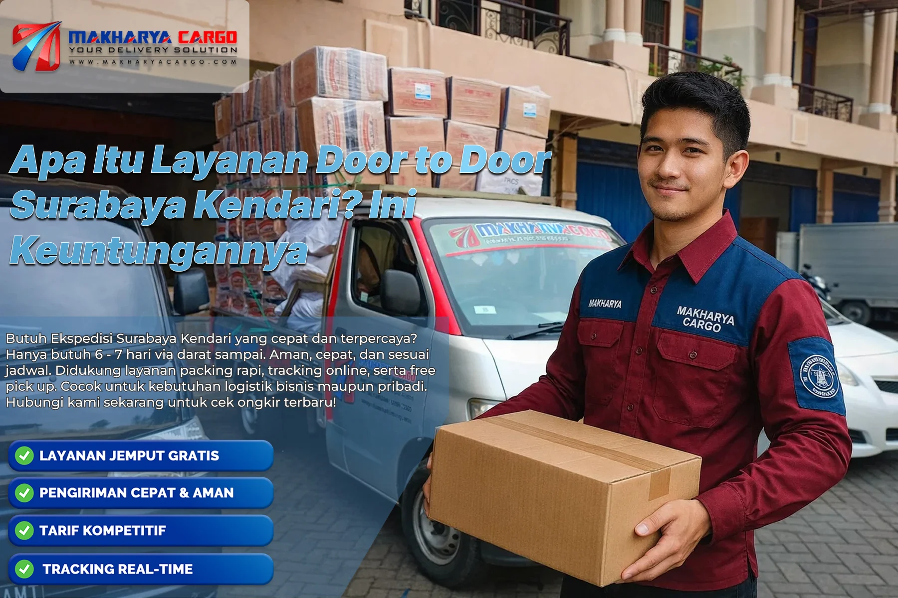 Proses door to door Surabaya Kendari menggunakan ekspedisi cargo laut