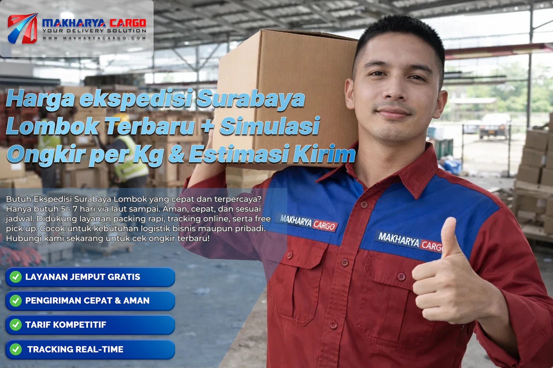 Ilustrasi proses pengiriman Harga ekspedisi Surabaya Lombok via jalur laut