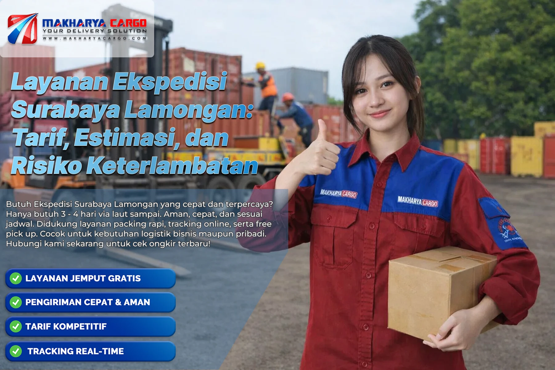 Ilustrasi hitung volume ekspedisi Surabaya Lamongan berdasarkan dimensi paket