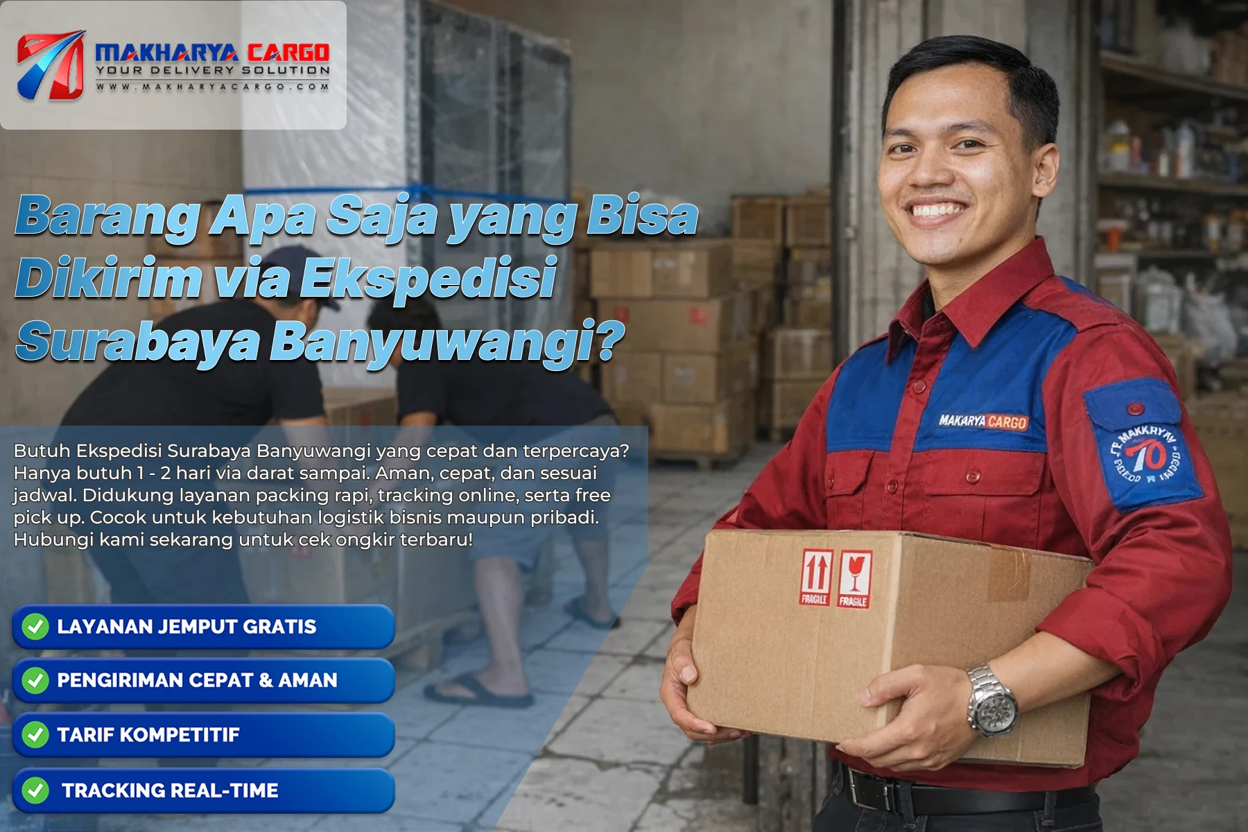 Proses kirim barang Surabaya Banyuwangi menggunakan armada truk logistik darat