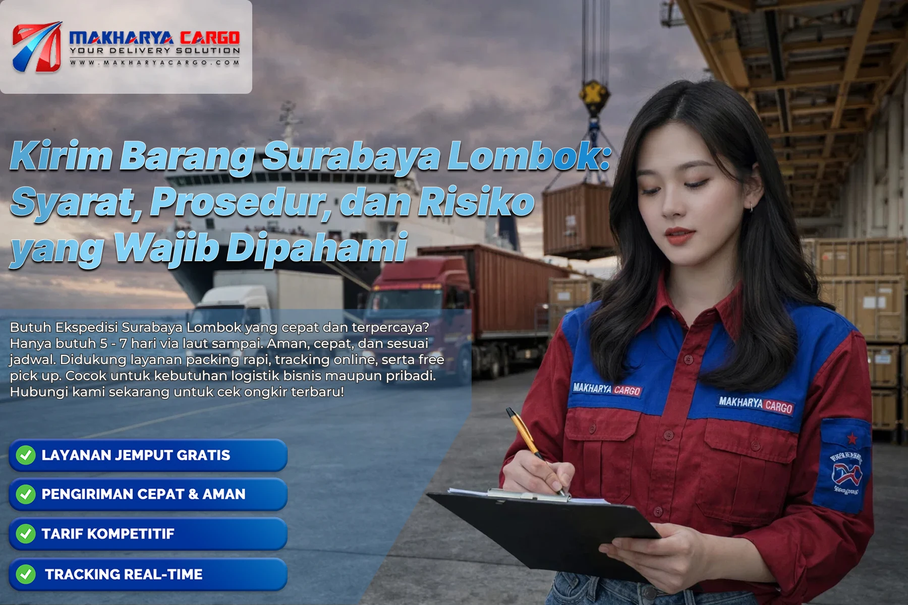 Proses kirim barang Surabaya Lombok menggunakan ekspedisi via kapal laut