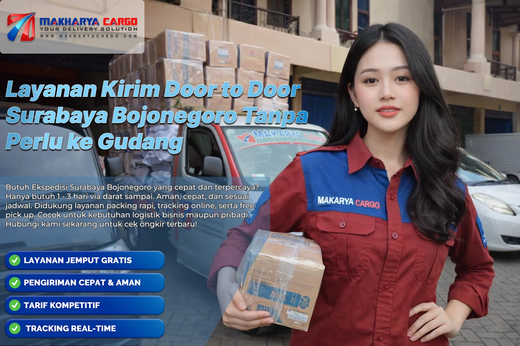 Layanan kirim door to door Surabaya Bojonegoro dengan sistem pickup langsung