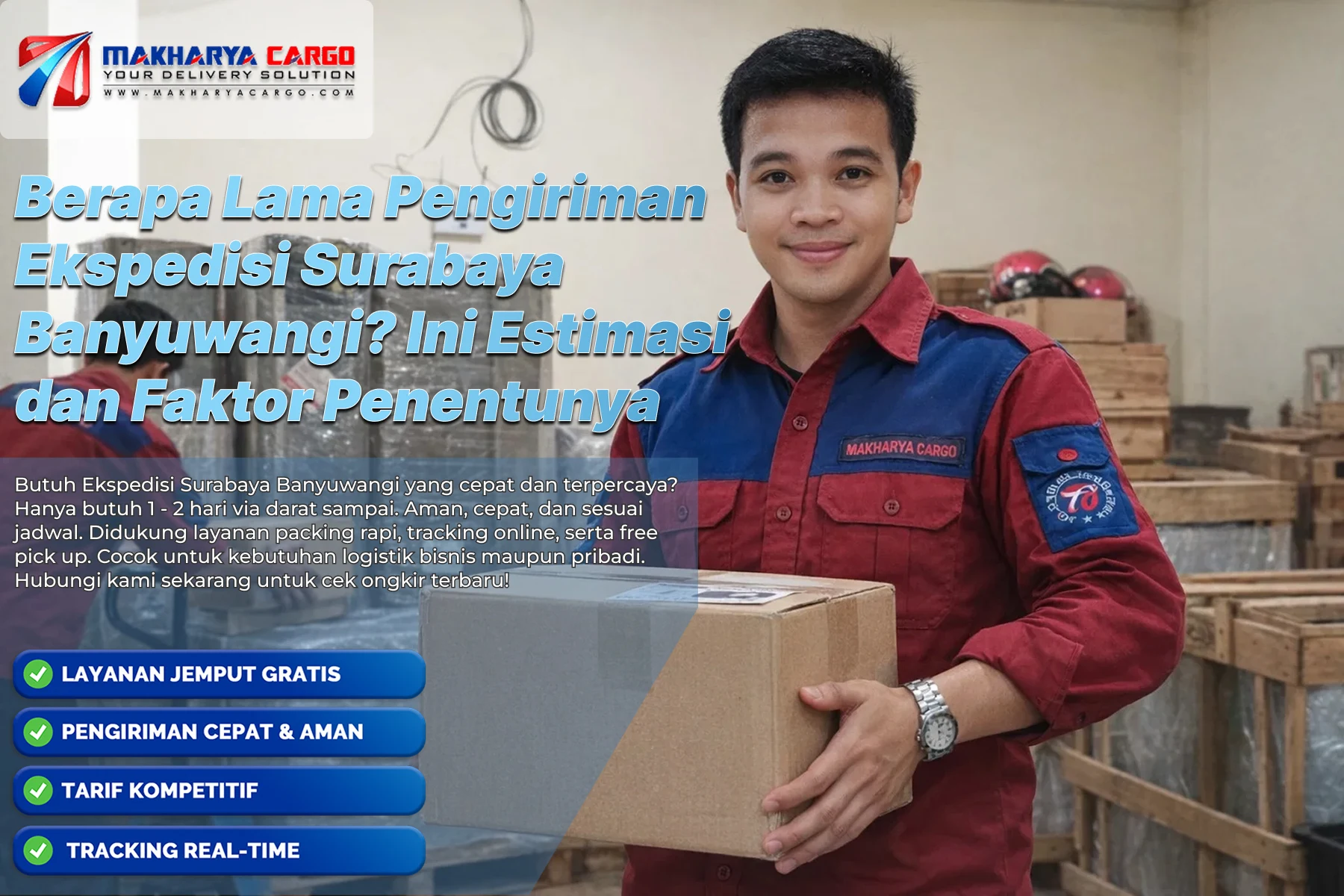 lama pengiriman Surabaya Banyuwangi via jalur darat