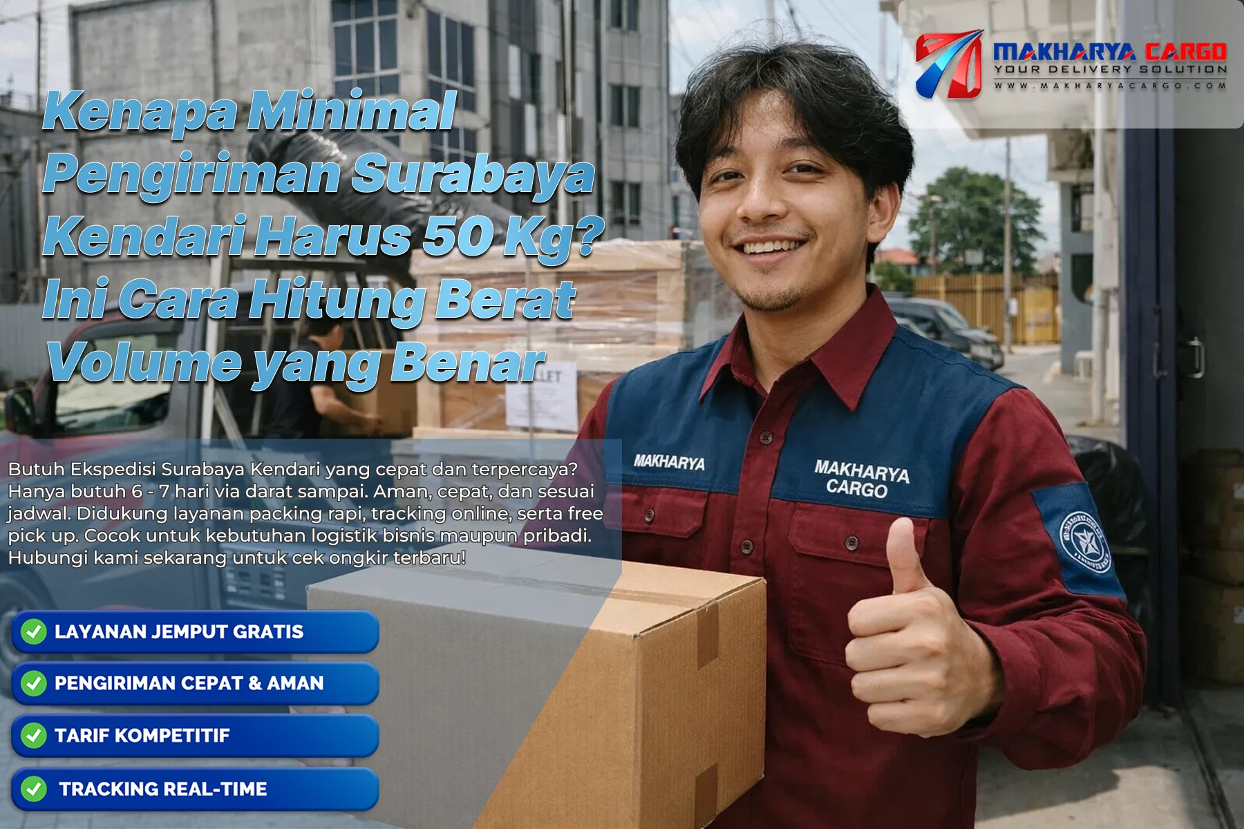 minimal pengiriman surabaya kendari dengan sistem 50 kg