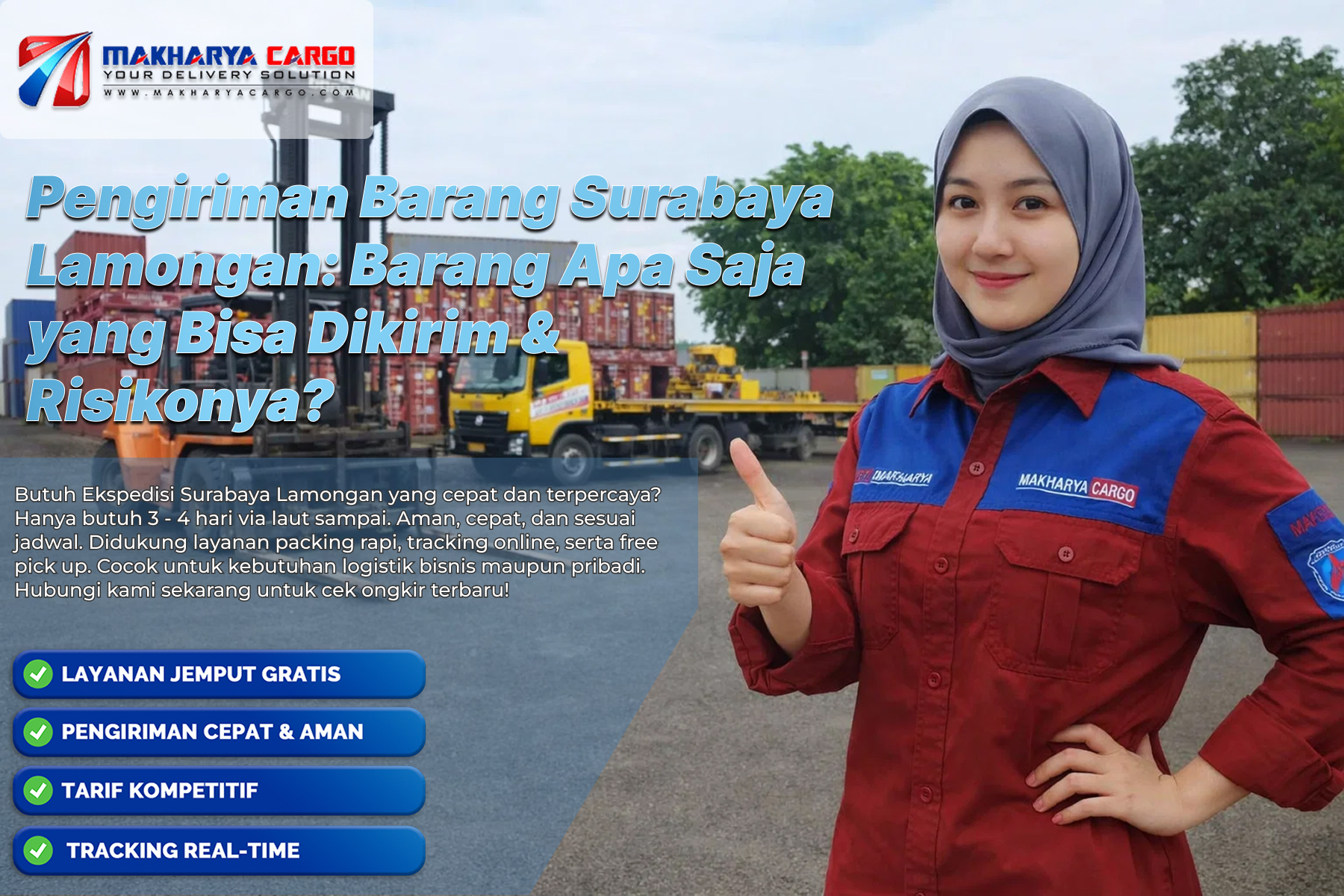 Proses pengiriman barang Surabaya Lamongan menggunakan armada truk darat