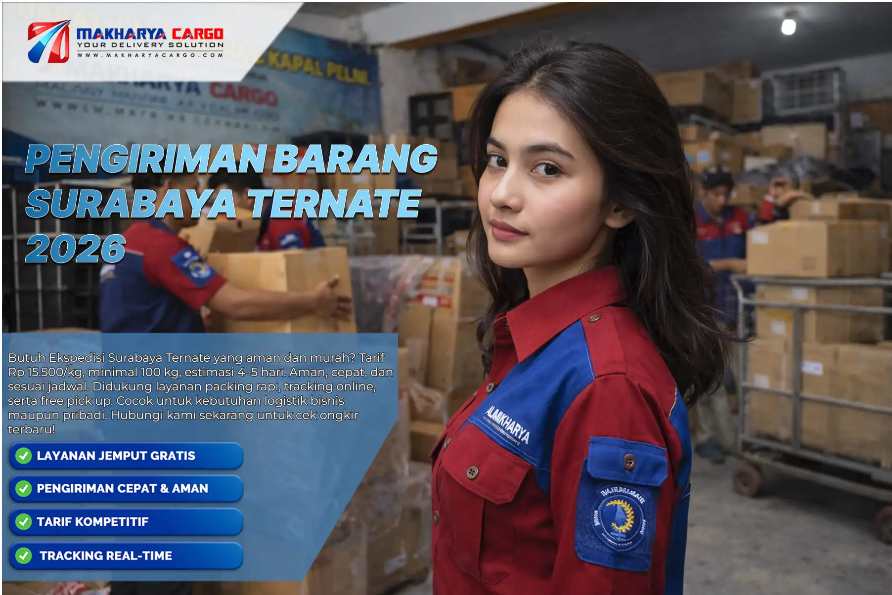 Pengiriman barang Surabaya Ternate menggunakan cargo laut
