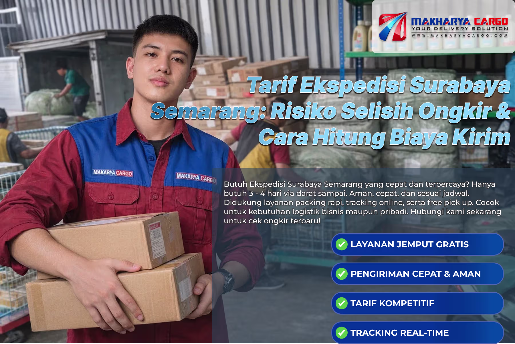 Tarif ekspedisi Surabaya Semarang untuk pengiriman barang darat