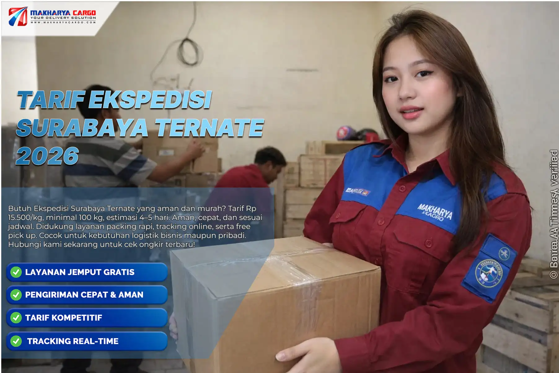 Tarif ekspedisi Surabaya Ternate terbaru dengan simulasi perhitungan ongkir per kg 